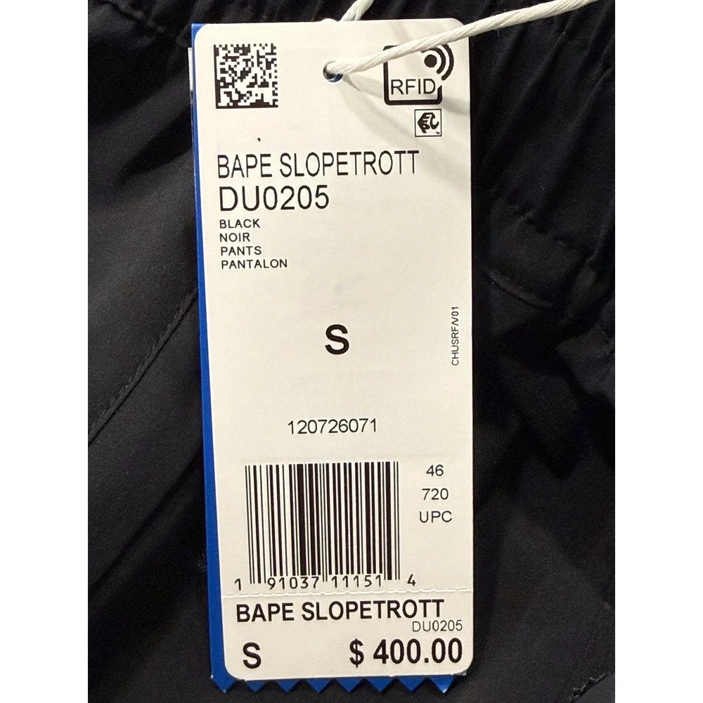 adidas x BAPE Slopetrotter Snowboard Pants Black DU0205 Mens Small NWT